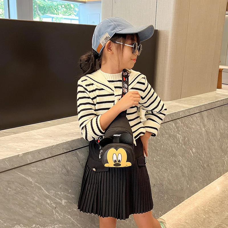 Custom Fashion Hot Cartoon Cute Mickey Minnie Crossbody Bag Canvas Travel Shopping Bag Chest Pack Promotional Gift For Boy Girls