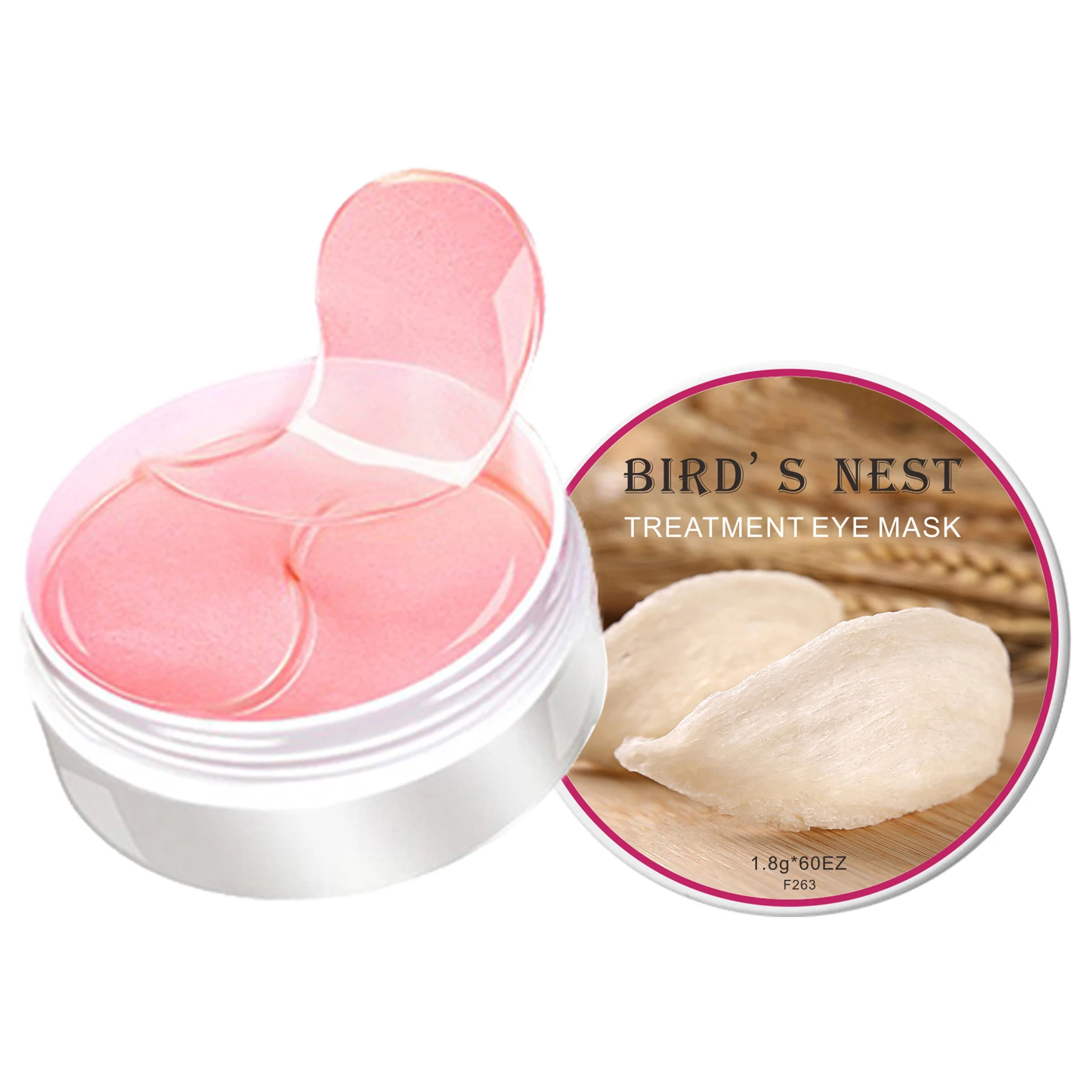 ODM/OEM оптовая продажа, коллагеновый массажный патч для глаз с птичьим гнездом, увлажняющая гелевая маска для глаз