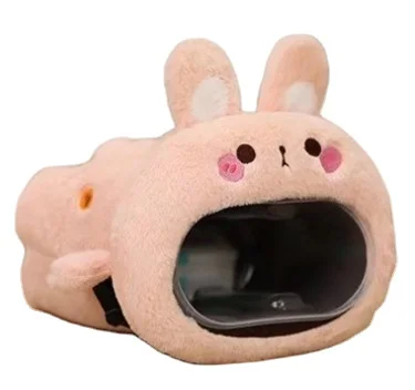 Cute plush doll car tissue box cartoon shape car trash can debris storage bin creative gift girls car interior accessories