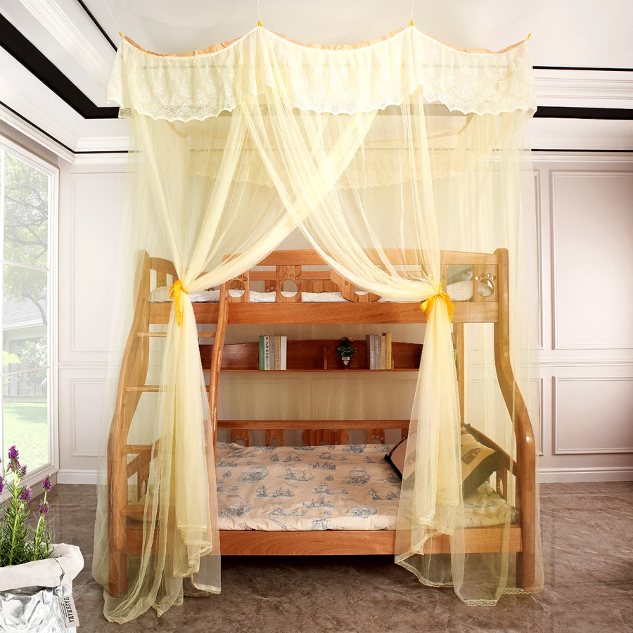 Rectangular Mesh Mosquito Nets for Home and Camping Foldable Bed Curtains for Single King Double Bunk Beds for Children