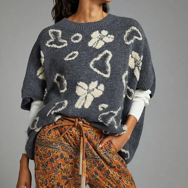 Женский танцевальный цветочный Свитер оверсайз STMY075