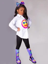 Милые рубашки с длинным рукавом для девочек Детская рубашка из чистого хлопка детские рубашки с длинными рукавами и лацканами