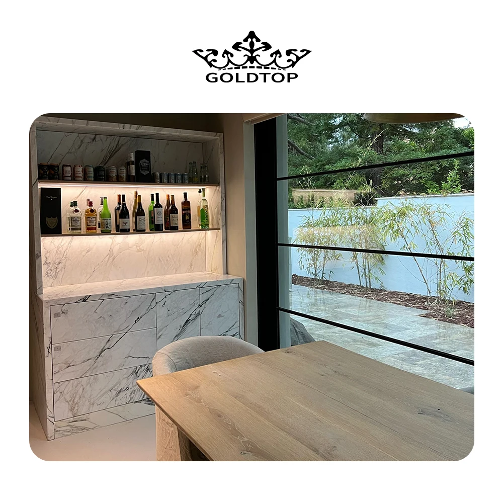 GOLDTOP OEM/ODM Marmore Wholesale Glossy Calacatta Paonazzo Marble Slabs for Floor Tiles and Kitchen Countertops