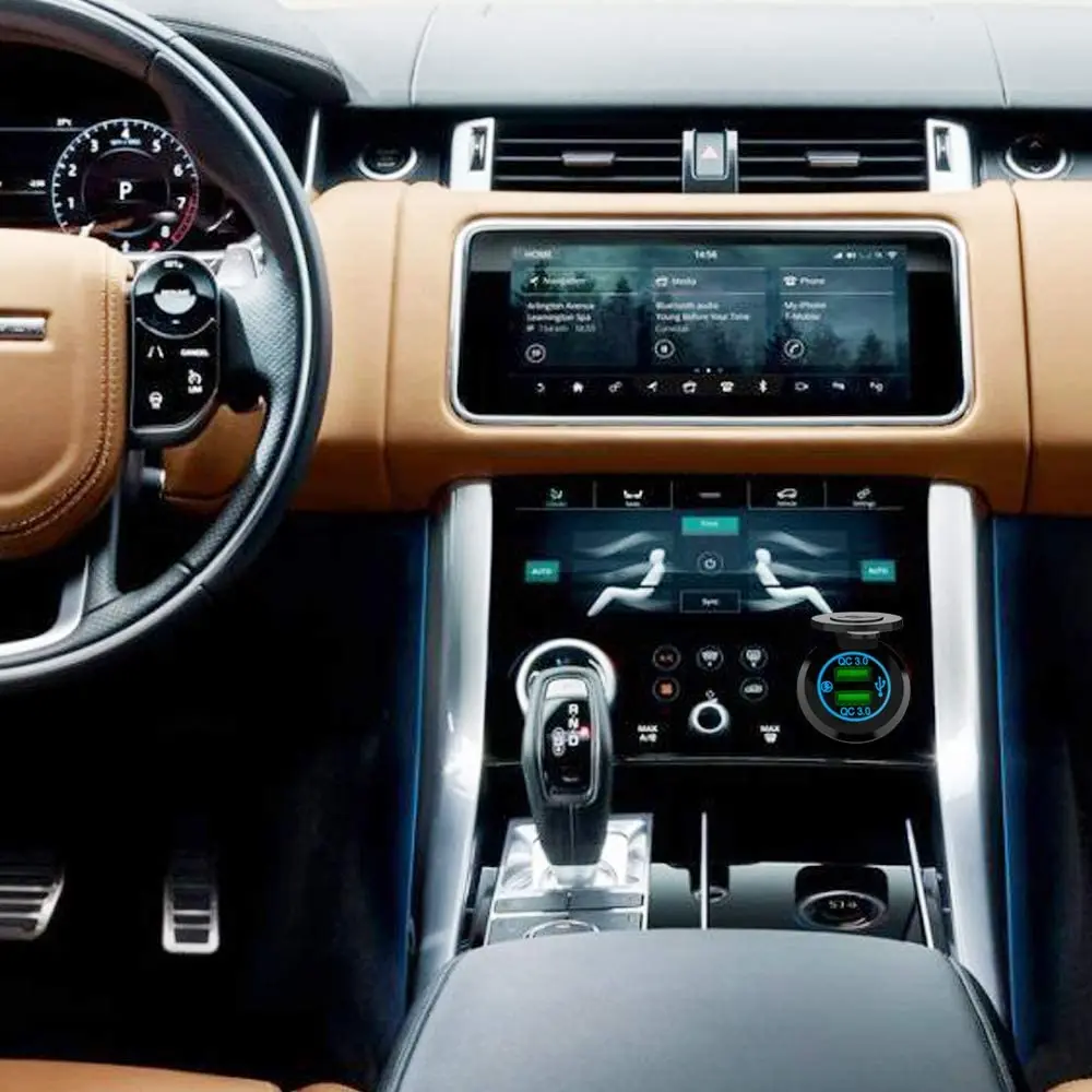 Dual USB Port QC 3.0 Fast Charging Hubs USB Charger Socket Power Outlet 2.1A & 2.1A