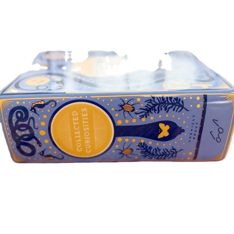 Custom Home Ornaments Desktop Blue Book Shape Porcelain Ceramic Flower Vase