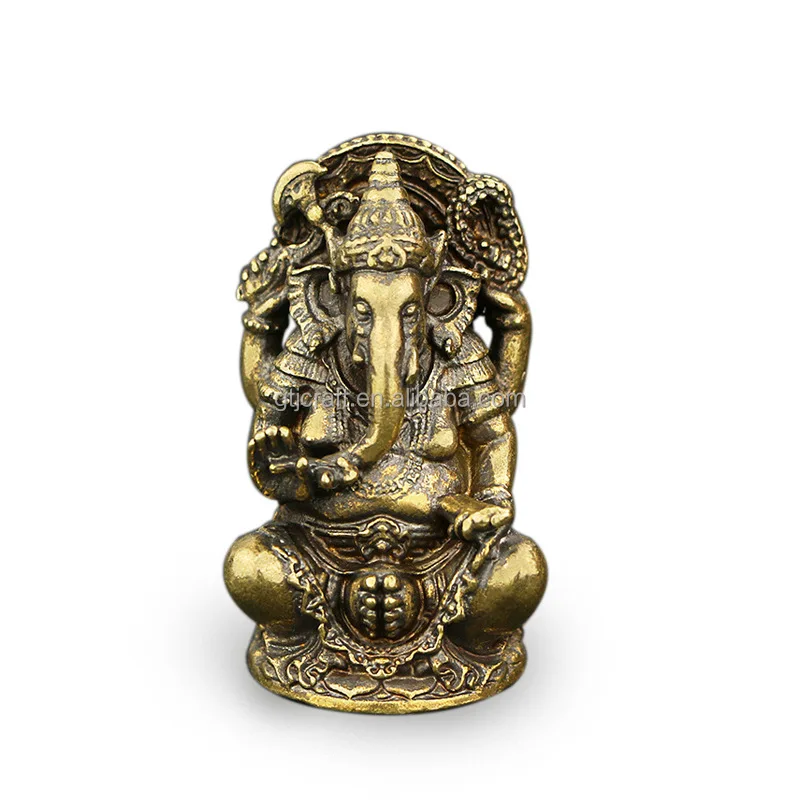 Wholesale  CA 172 Solid copper Thai elephant god of wealth Southeast Asian style brass handicraft ornaments