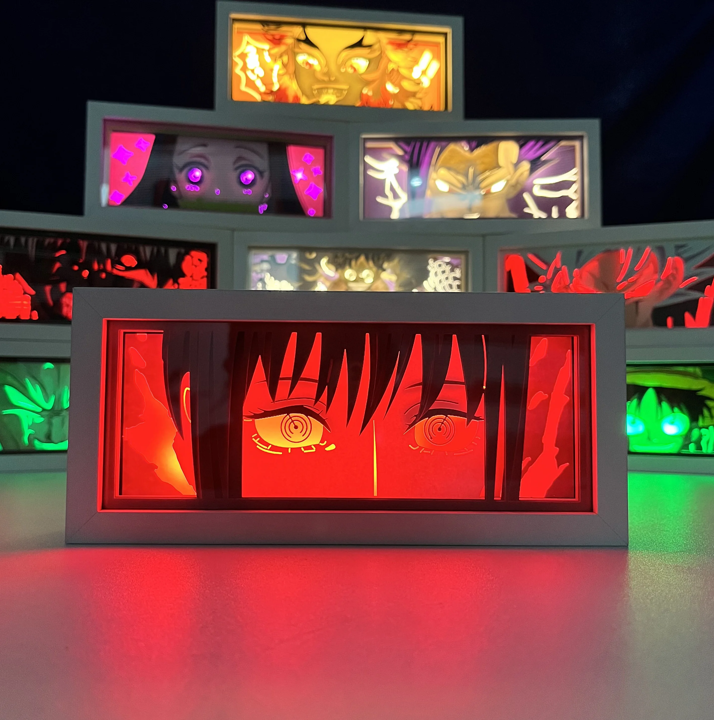 69 Wholesale Cartoon Kuromi 3D Paper Snap Frame led Light Box Anime Character My Melody Paper Carving Lamp Bedroom Night Light