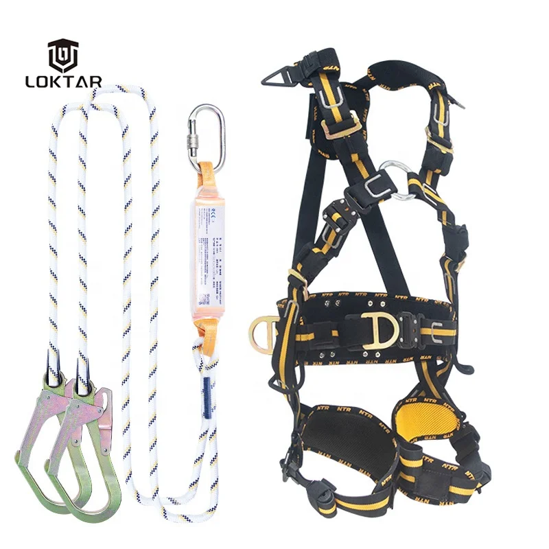 Fall Protection Safety Belt Durable Industrial Full Body Safety Harness with Back Support