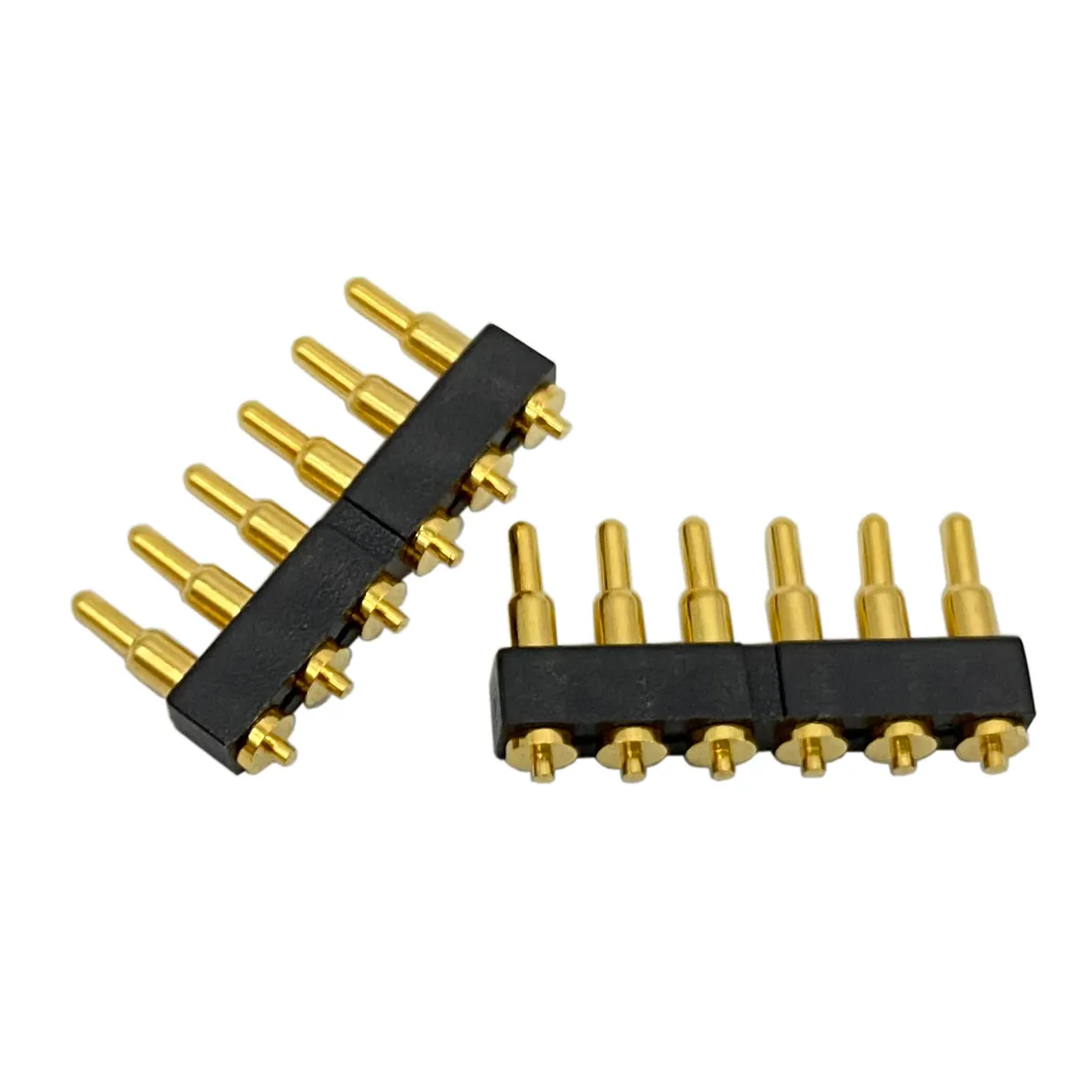 Adjustable DIP Spring Loaded Pogo Pin Connecter For 6 Pin 2.54mm Pitch Male Connector For Charger Battery PCB DOCK