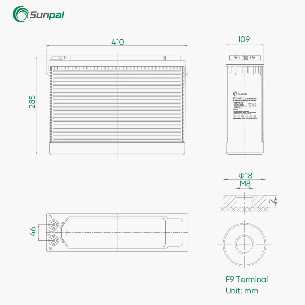 3 Years Warranty Exide 12V 55Ah Agm Front Terminal Battery 12 Volt 55 Ah 100 Ah 110Ah