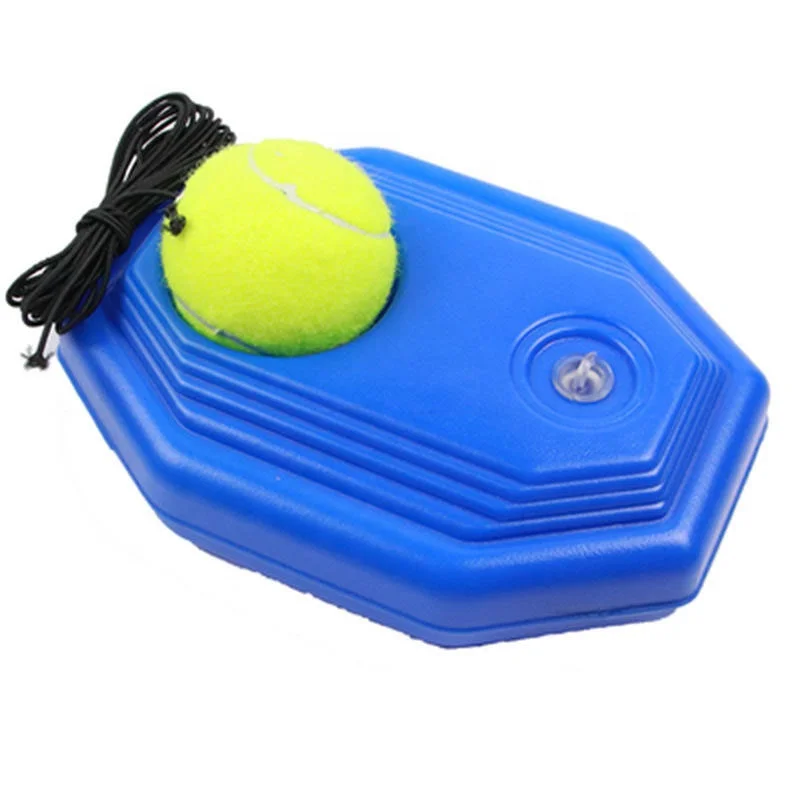Portable Tennis Trainer Self-Practice Rebound Ball with Ropes and Base Training Rebounder for Lawn Net Practice