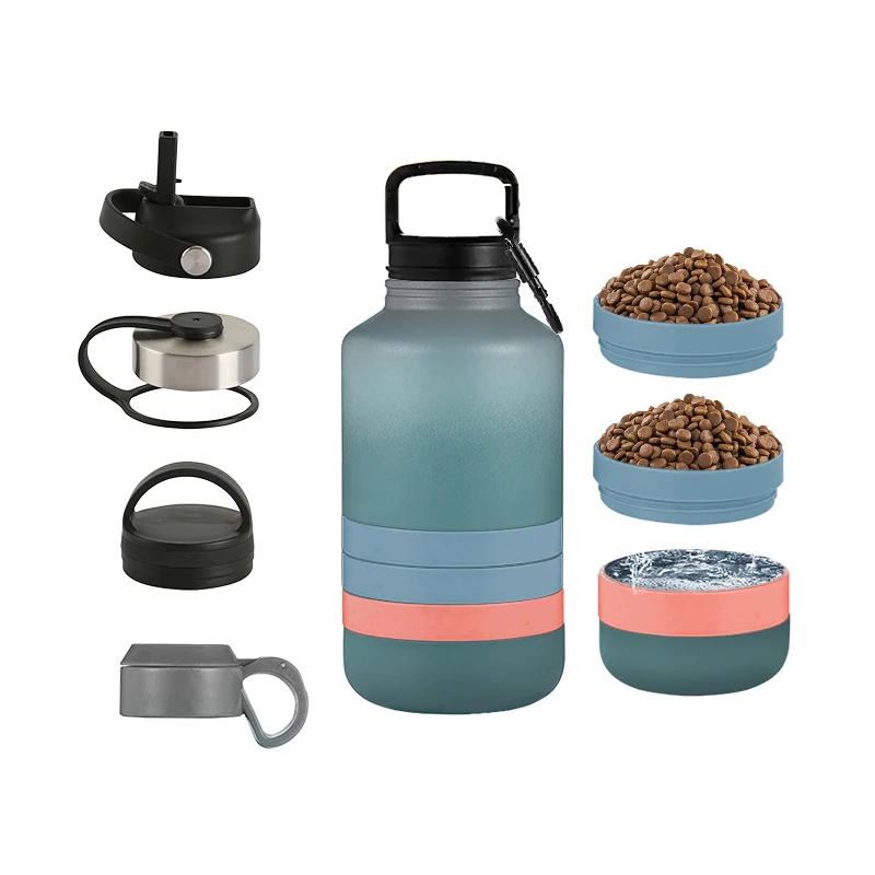 32oz 40oz Portable Dog Travel  Water Bottle with  Dog Water Bowl Dispenser