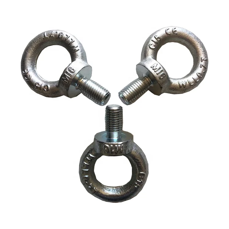 China Fasteners Rod End Eye Bolts M2 Eye Bolt Carbon Steel Forged Galvanized Din580 Lifting Eye Bolt