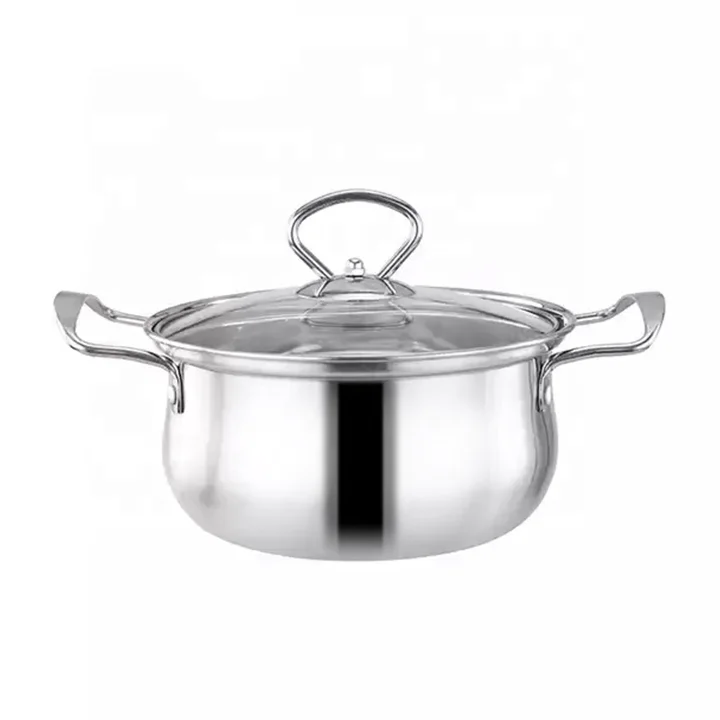 Good Quality Kitchen Juego De Ollas Cooking Pots Stainless Steel 201 Cookware Stock Soup Pot Set