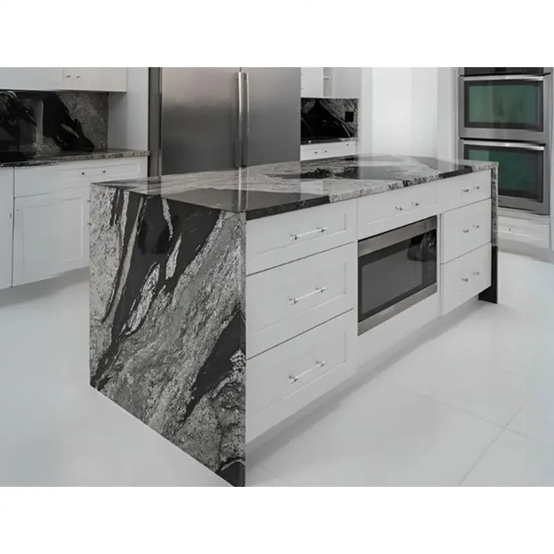 Wholesale Modern Large Format Black Granite Slab Polished granit slabs countertop