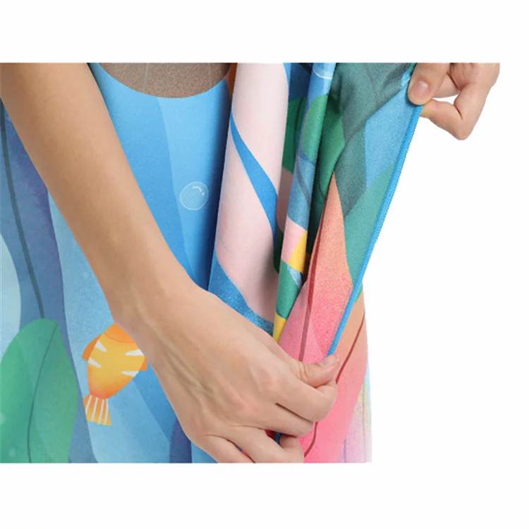 Alibaba supplier hooded beach towel changing robe poncho surf swimming poncho towel