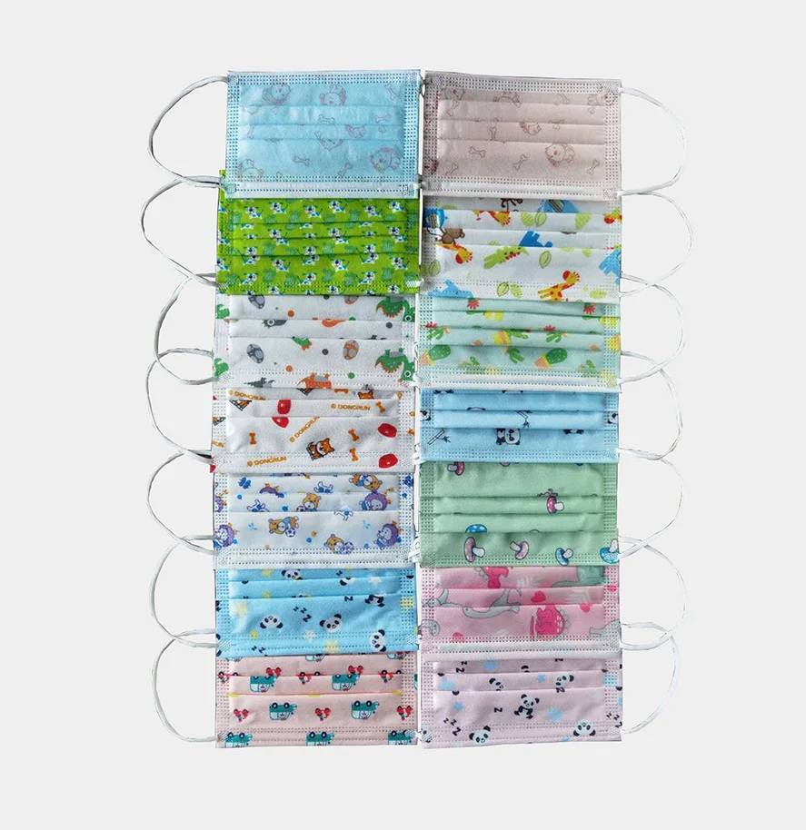 2021 New Products Latest Designs Kids Children Daily Use Kids Children Printing Cartoon 3 Ply Disposable Face Mask Mas Face Mask