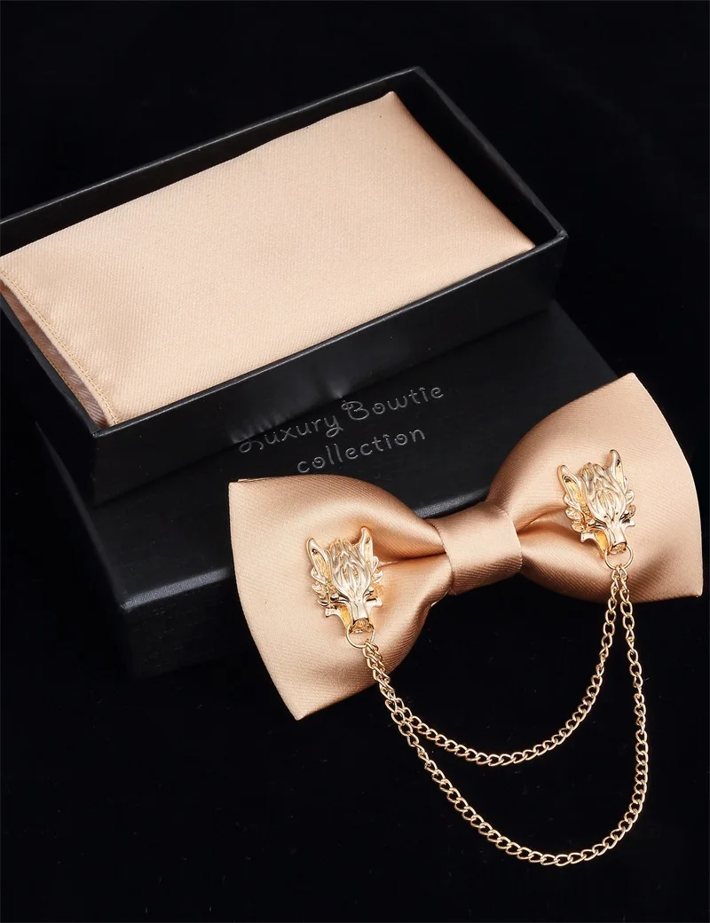 Wholesale Luxury Polyester Personalized Style Men Set Bow Tie Gift Boxes