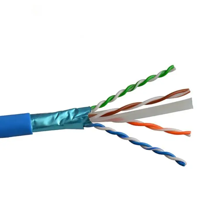Indoor F/UTP FTP CAT6 Lan Cable 23AWG 24AWG Solid Copper CCA 350MHz 1Gbps LSZH LSOH Shielded OEM ICT Network Cable 305m 1000ft