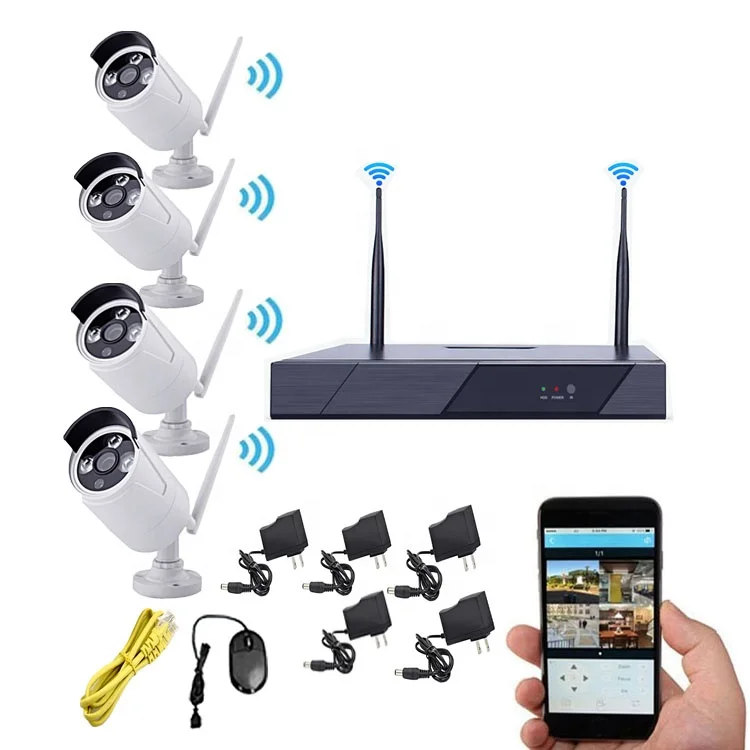 New Arrived Full HD Outdoor CCTV Kits 4CH 1080P Best Wireless Home Security Camera NVR Kit WIFI Camera System