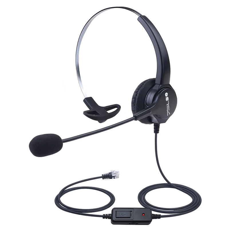 
Dh635 call center telephone rj09 crystal headset HD noise reduction earphone volume adjustment mute 