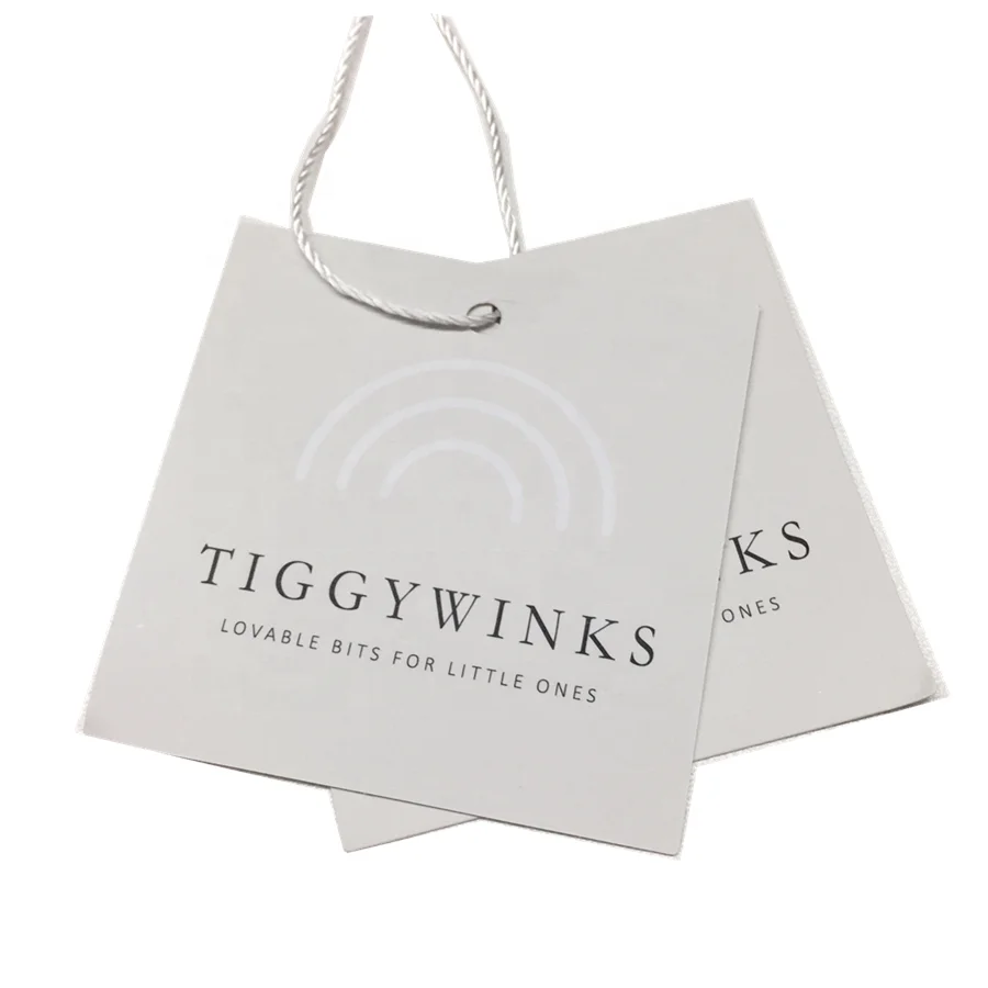 400gsm coated paper custom logo biodegradable swing hang tag
