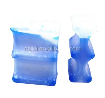 Large eutectic contoured gel ice pack beer bottle insulator cooler holder for cans