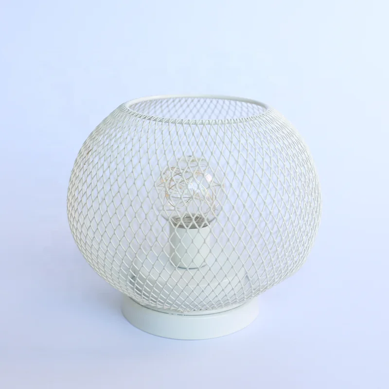 High Quality Modern Metal Decorative Table Lamp Black Bird Cage Shape Edison LED Light Bulb Warm Light Living Room Small Sizes