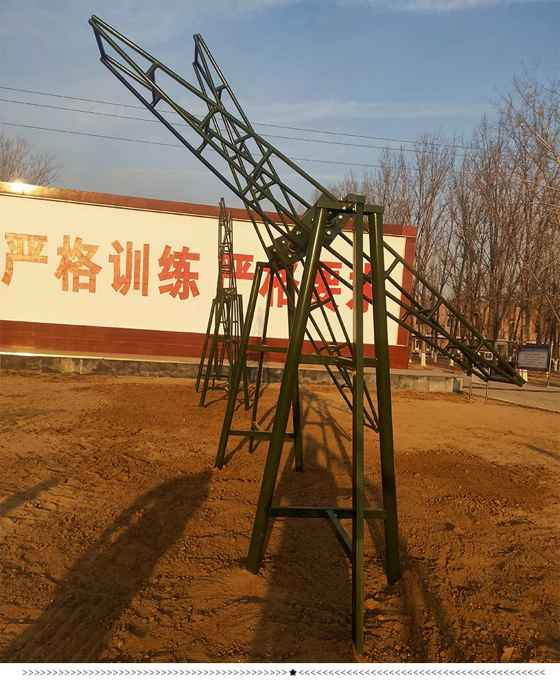 Physical training equipment anti dizziness roller rotating ladder