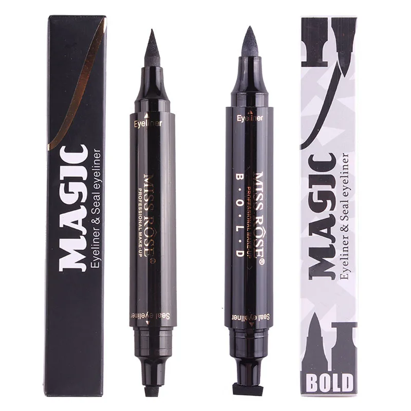 
Hot selling double head waterproof long lasting liquid winged eyeliner stamp 