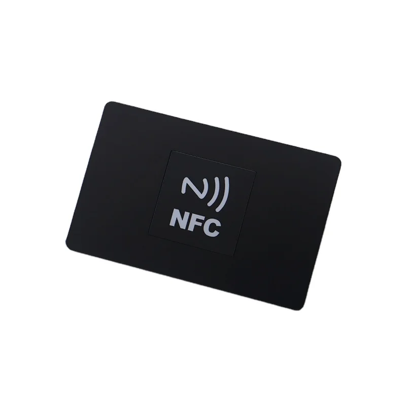 Manufacturer Customized Metal Nfc Business Card Memory Matt Black Blank Rfid Metal Contactless Business Card