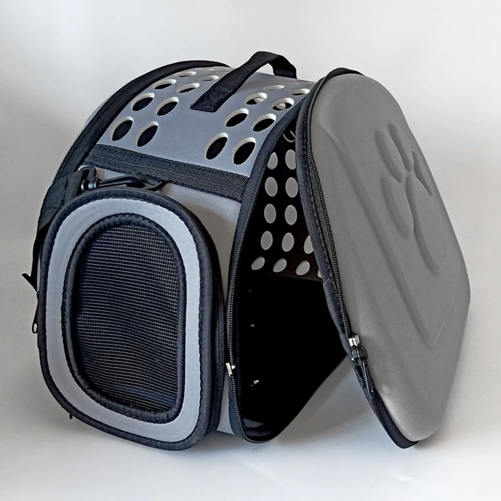 Foldable pet cat backpack custom Car dog bag wholesale Going out portable crossbody pet cat bag