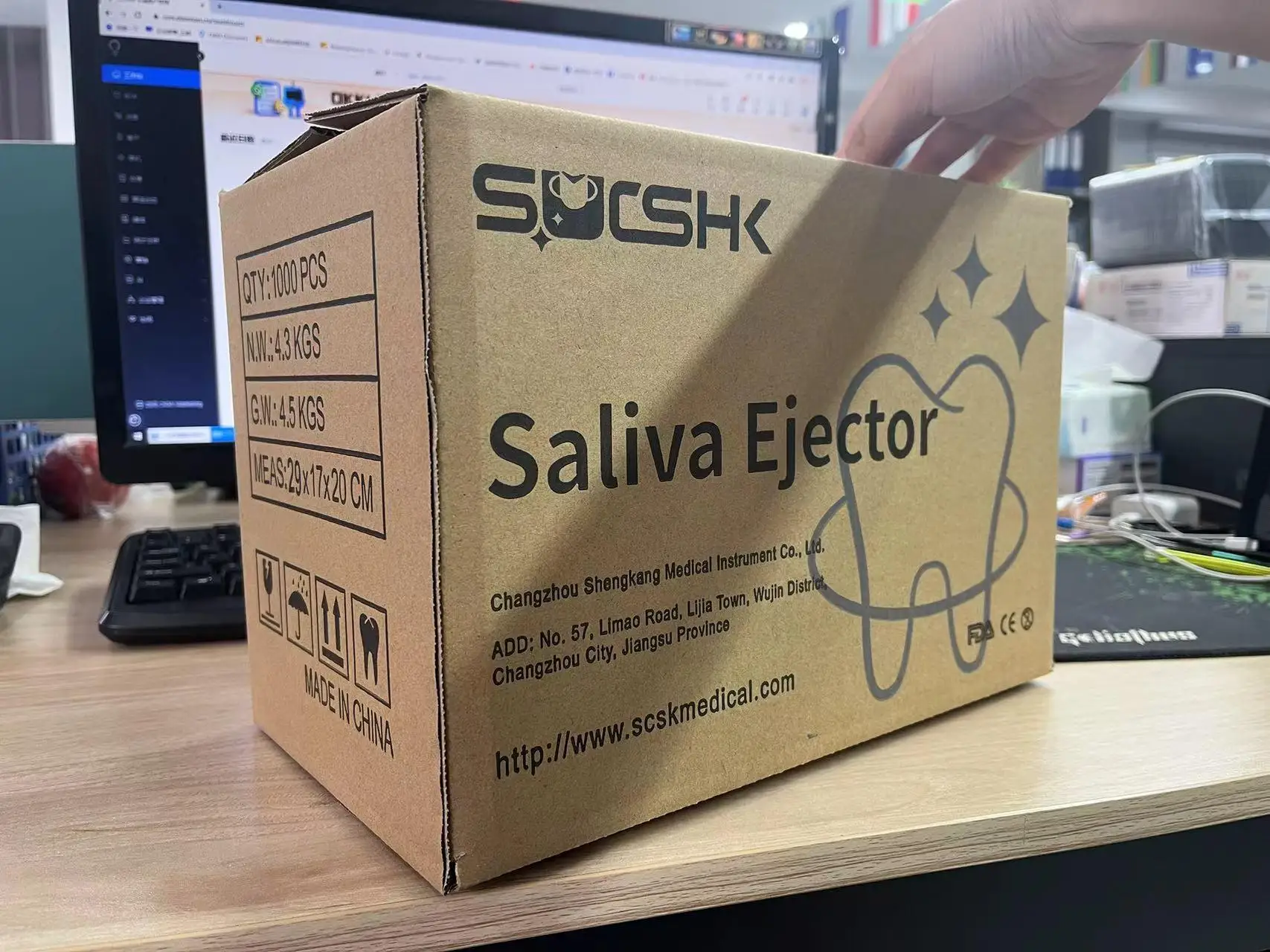 SHENGKANG premium quality Colorful Medical Dental disposable saliva ejector suction tip 1000 pcs/carton