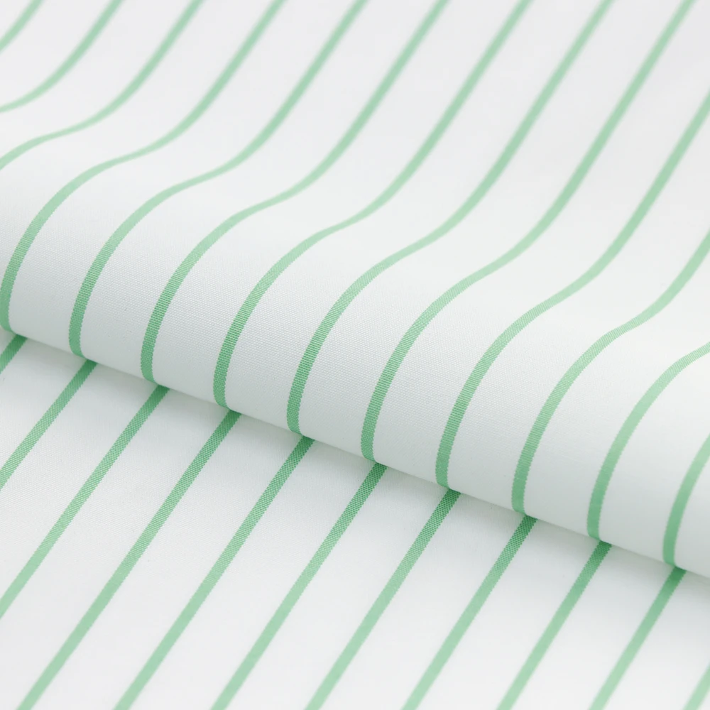 Online Wholesale Fabric Business Casual Pinstripe Shirts Fabric 50% Polyester 50% Cotton Casual Plain Stripe Fabric For Garments