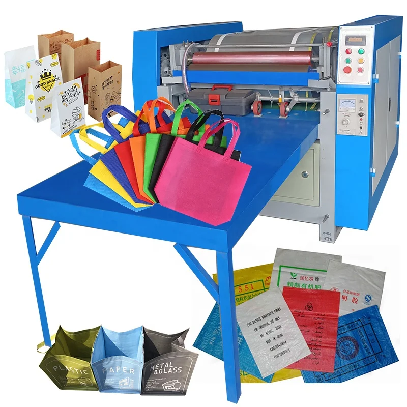 Automatic Flexo Flexographic Offset Flat Printing Machine Plastic Paper Bag Printing Machine Non-woven Tote Bag Printing Machine