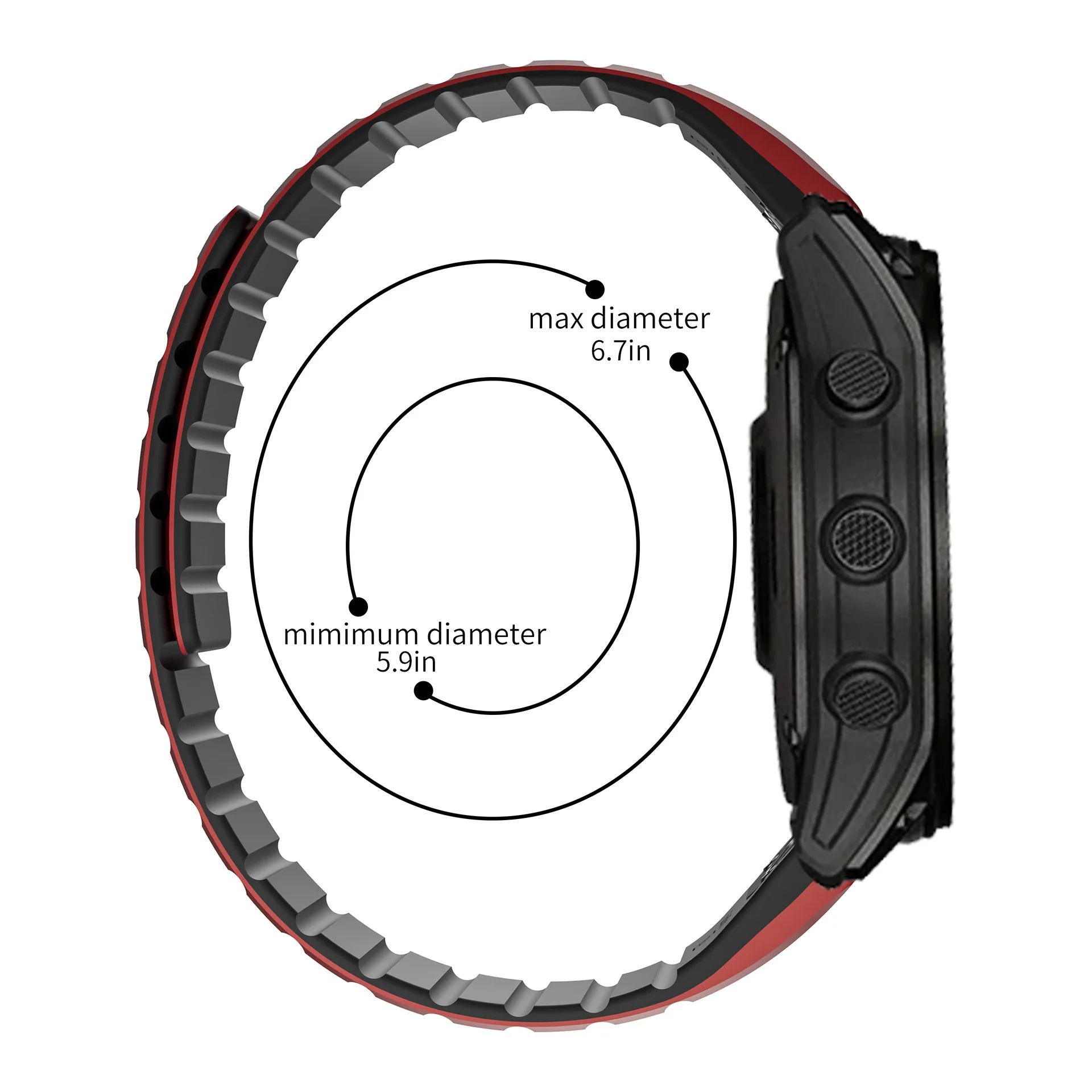 Силиконовый ремешок для часов Garmin Fenix5 6 7 7Pro 22 мм 26