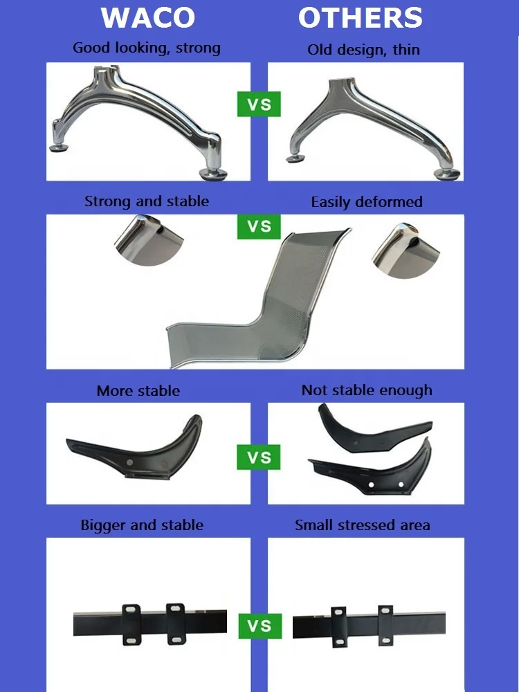 WACO High quality easy install Steel 3 seat Airport public Waiting Chair