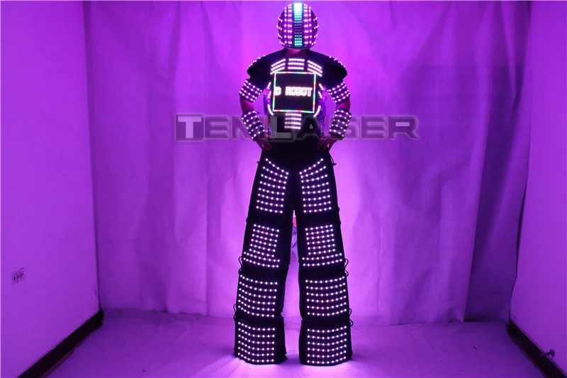 LED Stilts Walker LED Light Robot Costume  Traje de Robot Clothing event kryoman costume led disfraz de robot