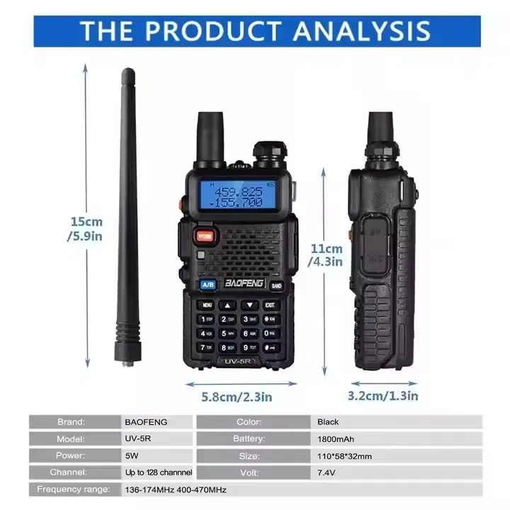 mini Compact Collar Clip type Mini Walkie Talkie Long Range Analog Communication Radio for Restaurant Warehouse Shop