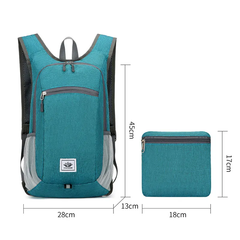 Folding Outdoor Sports Bag Lightweight Hiking Backpack Travel Bag Leisure Shoulder Bag for Male and Female