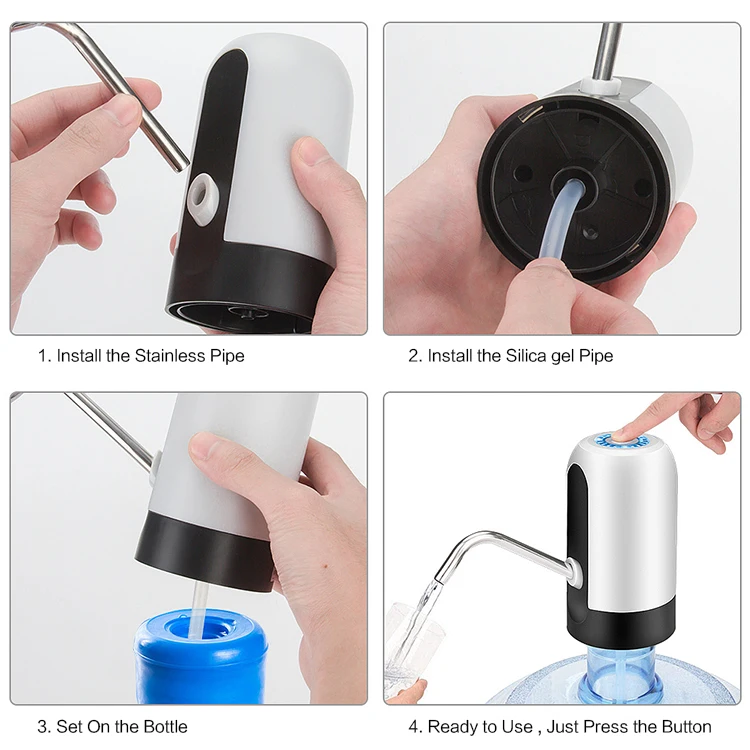 
Kinscoter Free Sample Water Dispenser Portable USB Rechargeable Electric Automatic Pump Water Dispenser 