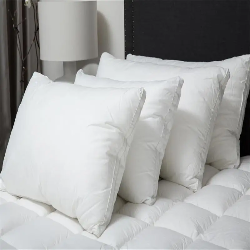 High Quality White Duck Feather and Down Cushion Pillow Insert for Wholesale