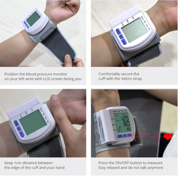 Wholesale lowest price talking digital wrist blood pressure monitor