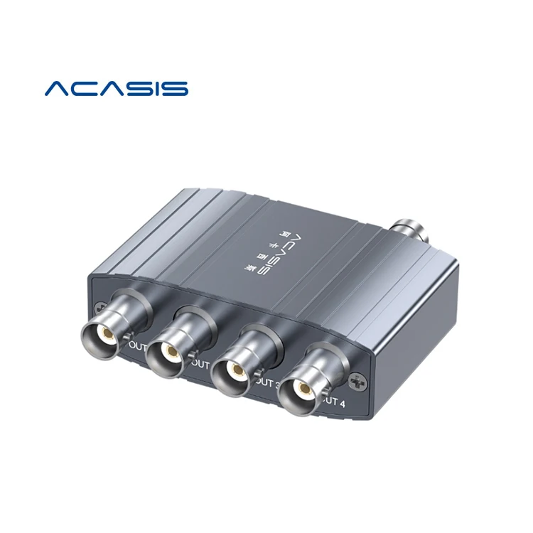 ACASIS New Design SDI to 4CH SDI-Adapter BNC Adapter 1080P DAC Converter SDI 4k Video capture Card for HD TV Monitors