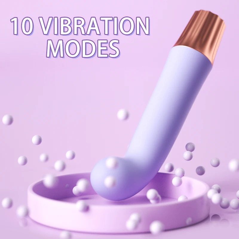 Силиконовый портативный вибратор с 10 частотами
