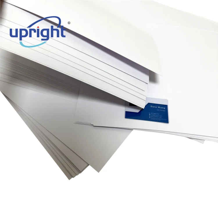 Upright glossy white pvc rigid Offset printing plastic sheet for making cards
