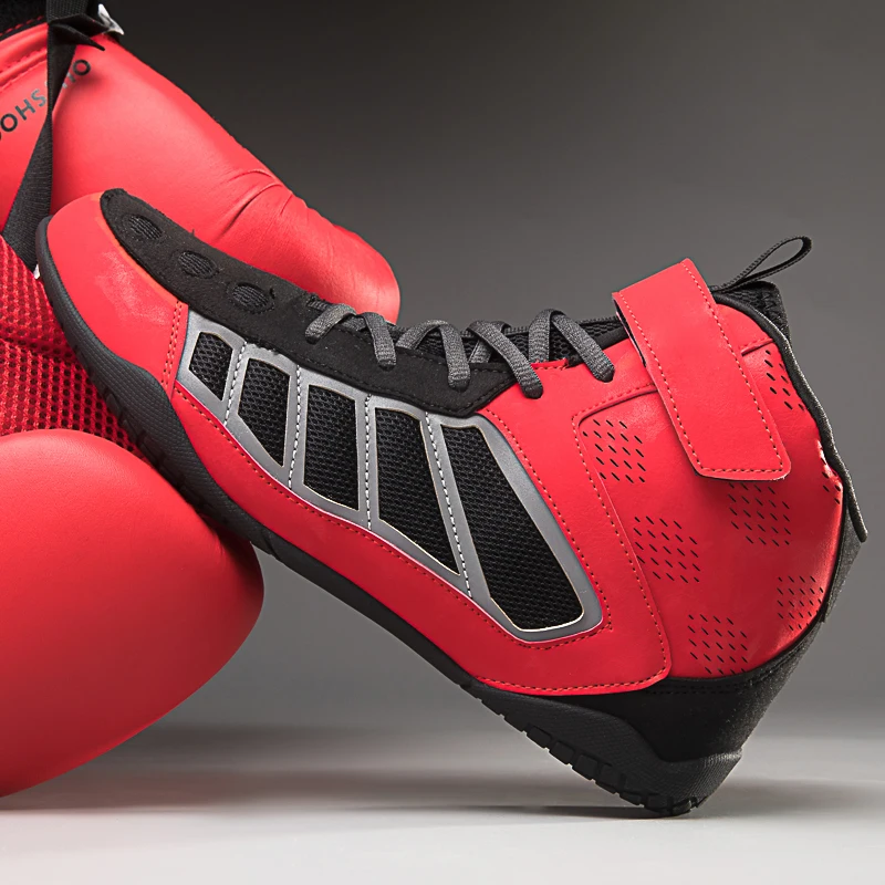 Manufacturer Custom Oem Wholesale Boxing Boots Wrestling Shoes Custom Leather Boxing Shoes For Men