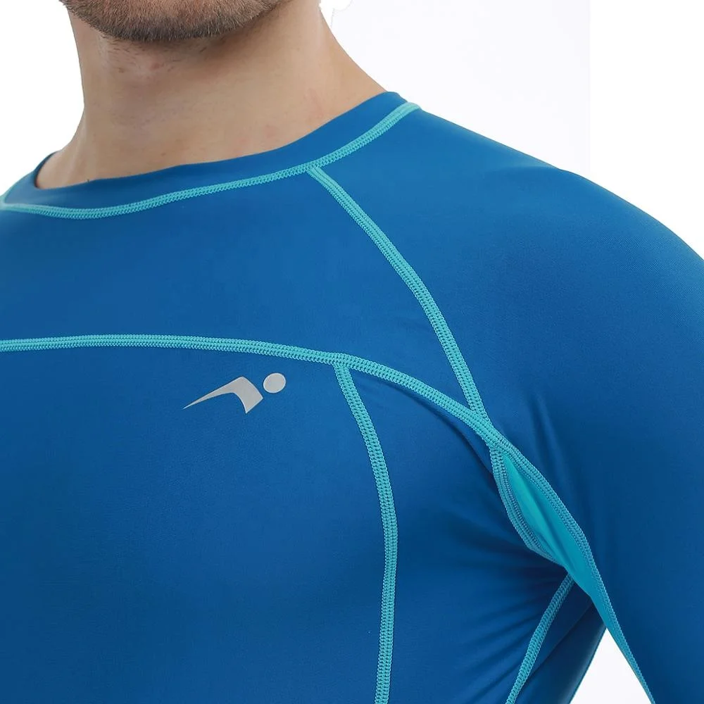 Hot Sale Print Rash Guard Anti-UV Male Breathable Long Sleeve Swimwear For Running Swimming Diving Surfing Sports