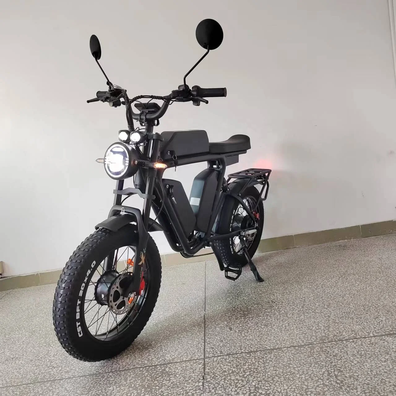 Электрический велосипед с двойным двигателем 52 в 2000 Вт тройная батарея 66 Ач полная подвеска масляный тормоз быстрый большой радиус действия толстые шины