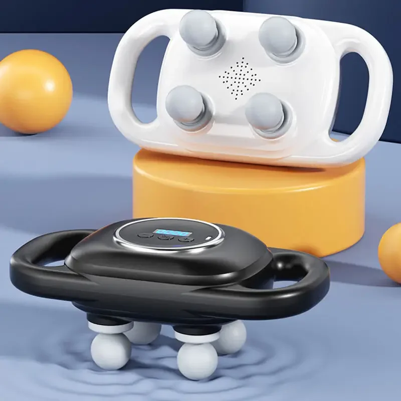 2024 High Frequency Handheld Electric Back Big Heated 4 Four 6 Head Body Deep Tissue Vibration Smart 30 Speed Massage Gun